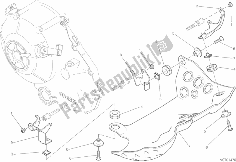 All parts for the Guard, Engine of the Ducati Scrambler Urban Enduro 803 2016